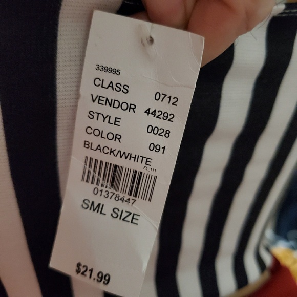 Pacsun B&W  Tube Top With Front Bow Size Small New - Picture 5 of 7